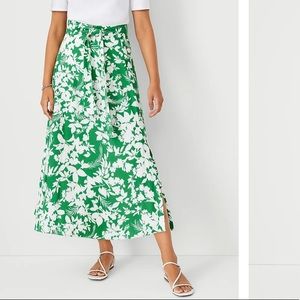 Floral Tie Waist Maxi Skirt